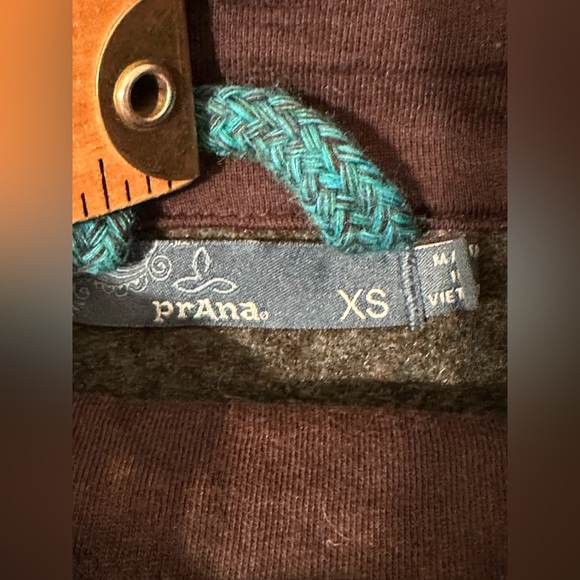 PRANA XS Blue Lucia Funnel Turtle Neck Recycled Wool Blend Sweater Outdoor Warm - Picture 11 of 14